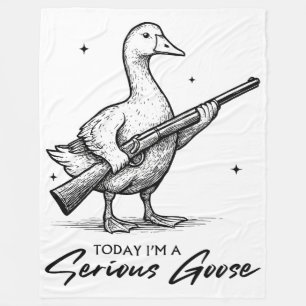Heute bin ich eine ernsthafte Gänseliebhaber-Gans Fleecedecke