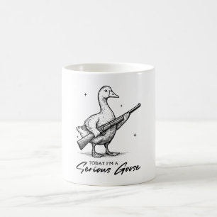 Heute bin ich eine ernsthafte Gänseliebhaber-Gans Kaffeetasse