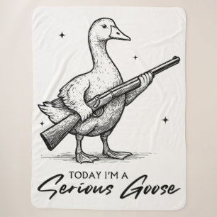 Heute bin ich eine ernsthafte Gänseliebhaber-Gans  Sherpadecke