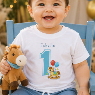 Heute bin ich Eins Erstes Geburtstag Baby T-Shirt