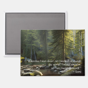 Heute bin ich klug zitieren Natur Landschaft Magnet