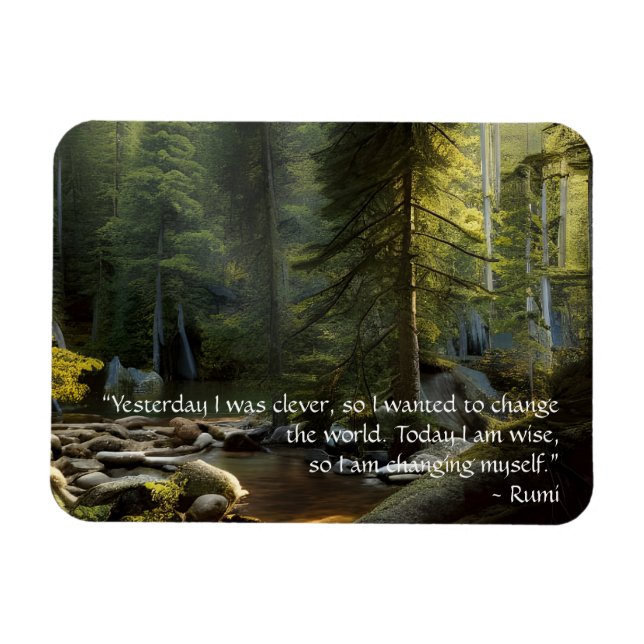Heute bin ich klug zitieren Natur Landschaft Magnet (Horizontal)