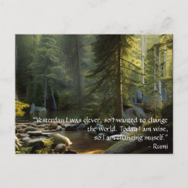 Heute bin ich klug zitieren Natur Landschaft Postkarte
