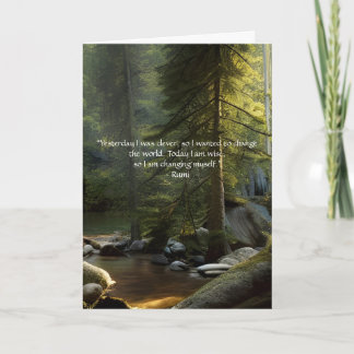 Heute bin ich wise Rumi Zitat Landschaftlich Karte