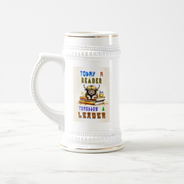 Heute ein Leser Morgen ein Führer Bierglas (Links)