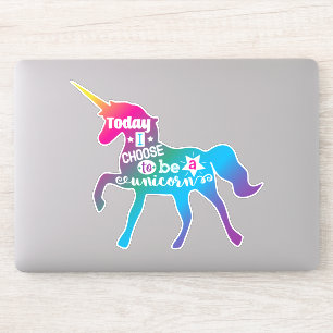 Heute entscheide ich mich, ein Einhorn zu sein Aufkleber