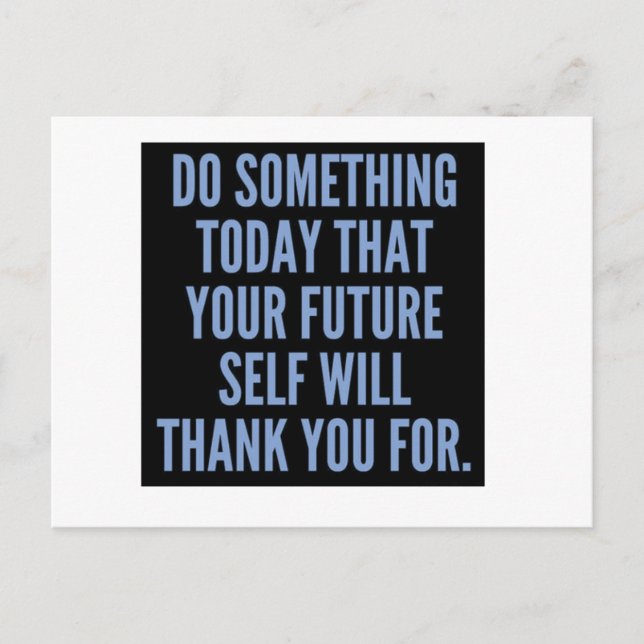 Heute etwas tun postkarte (Vorderseite)