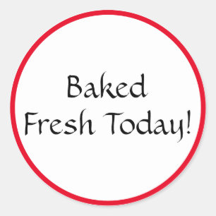Heute frisch gebacken Oval Aufkleber