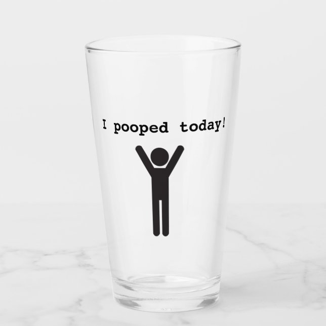 Heute gekackt glas (Vorderseite)