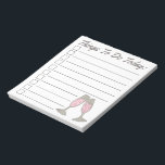 Heute gibt es unglaublich rosa Champagnerbride Notizblock<br><div class="desc">Das Notizblock-Design im List-Stil bietet eine originelle Marker-Abbildung zweier Gläser von blubbly pink champagne, mit THINGS TO DO HEUTE in einem lustigen Schriftart. Ideal als Gefallen für ein Brautparty oder Junggeselinnen-Abschied. Viele zusätzliche illustrierte Notizblöcke sind auch in diesem Shop erhältlich. Dieses Design ist auch auf anderen Produkten erhältlich. Sehen Sie...</div>