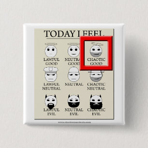 Heute glaube ich chaotisches gutes button
