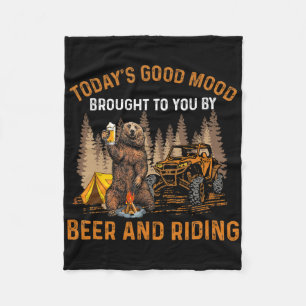 Heute Gute Laune, Dank Bier Und Reiten Fleecedecke