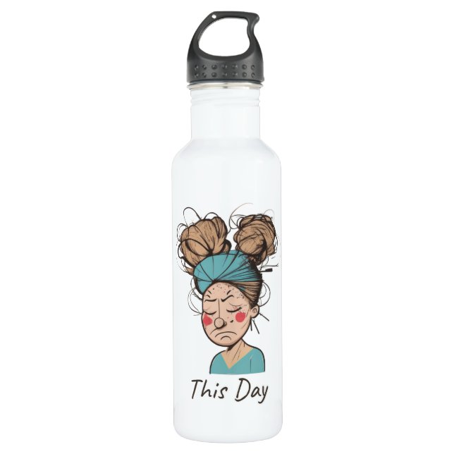 Heute | Habe eine harte Zeit Edelstahlflasche (Vorderseite)