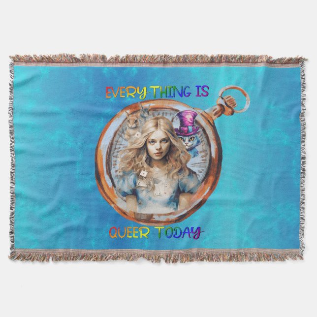 Heute ist alles Que - Alice im Wunderland Decke (Vorderseite)