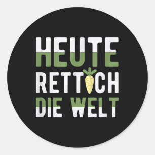 Heute ist das Weltklima ein Thema Runder Aufkleber