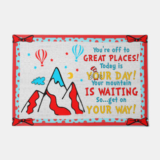 Heute ist deine Tagesmatte, das Gebirge Fußmatte