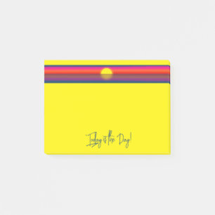 Heute ist der Tag Sunrise-Affirmation Post-it Klebezettel