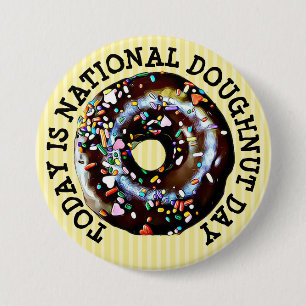 Heute ist die Schaltfläche "National Doughnut Day" Button