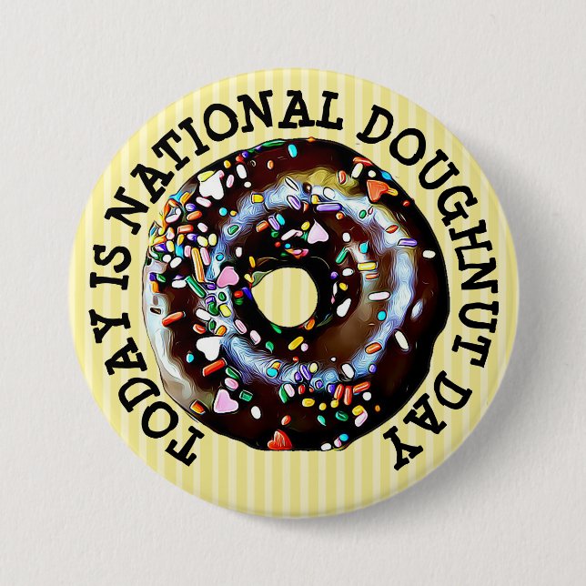Heute ist die Schaltfläche "National Doughnut Day" Button (Vorderseite)