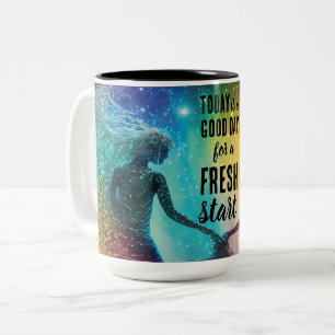 Heute ist ein guter Tag Motivierend Start Zweifarbige Tasse