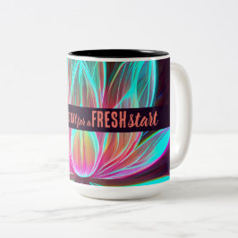 Heute ist ein guter Tag Motivierend Start Zweifarbige Tasse