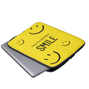 Heute ist ein guter Tag zum Lächeln Inspiration Laptopschutzhülle