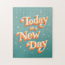 Heute ist ein positives Zitatpuzzle eines neuen Ta