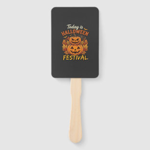 Heute ist Halloween-Festival Gestapelte Kürbisse S Fächer