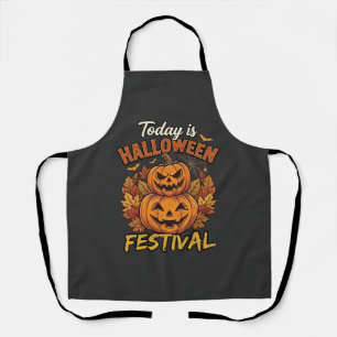 Heute ist Halloween-Festival Gestapelte Kürbisse S Schürze