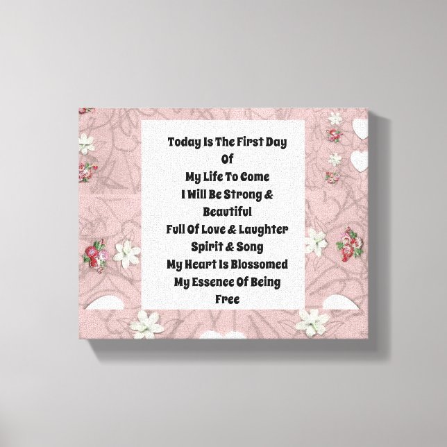 Heute ist leinwanddruck (Vorderseite)