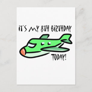 Heute ist mein 8. Geburtstag Postkarte