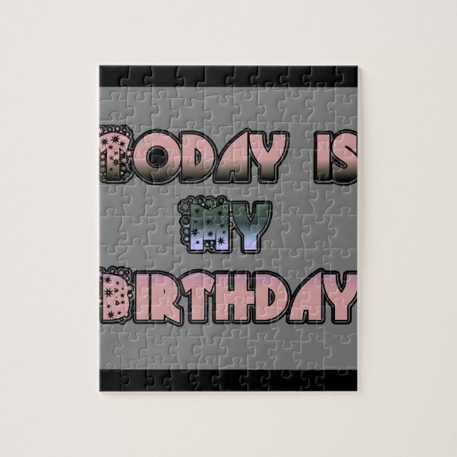Heute ist mein Geburtstag Baby Pink Art Print (Vertikal)