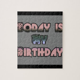 Heute ist mein Geburtstag Baby Rosa Kunst Druck