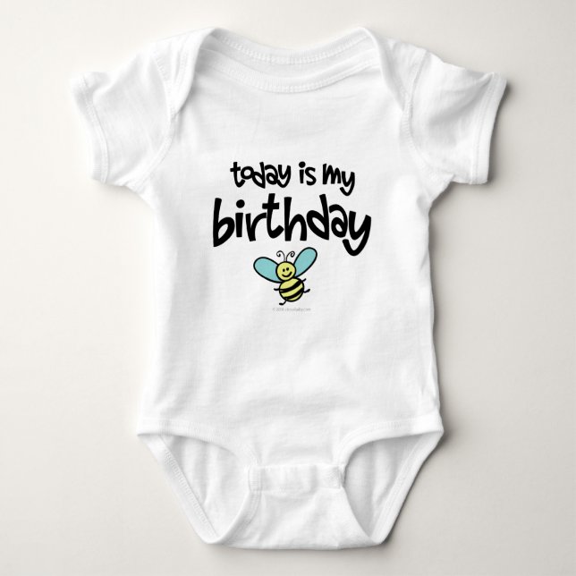 Heute ist mein Geburtstag Baby Strampler (Vorderseite)