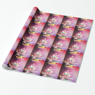 HEUTE IST MEIN GEBURTSTAG, IHREN eigenen, schönen  Geschenkpapier