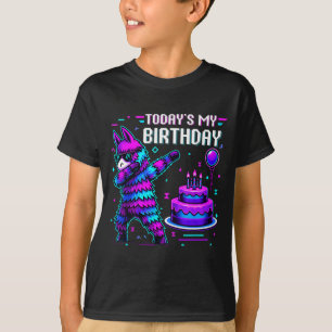 Heute ist mein Geburtstag Llama Pinata Geburtstags T-Shirt