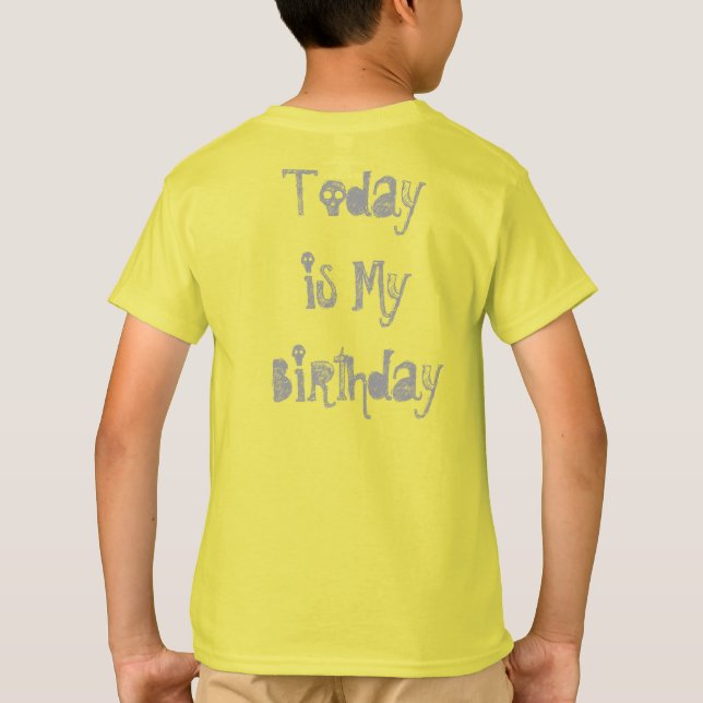 Heute ist mein Geburtstag T-Shirt (Rückseite)