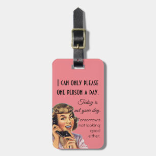 Heute ist nicht dein Tag Vintager Anruf Gepäckanhänger