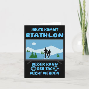 Heute Kommt Biathlon Wintersport Ski Biathlet S Karte