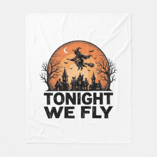 Heute Nacht Fliegen Vintage Hexe Halloween-Shirt-D Fleecedecke