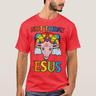 heute nicht jesus satan ziege Regenbogen satanic s T-Shirt