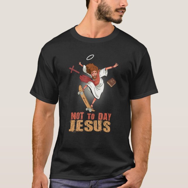 Heute nicht Jesus Satan Ziege Satanic Rainbow Sata T-Shirt (Vorderseite)