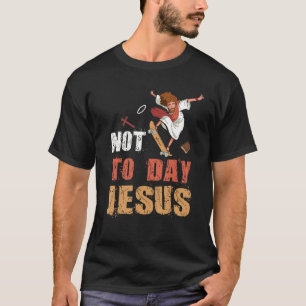 Heute nicht Jesus Satan Ziege Satanischer Regenbog T-Shirt