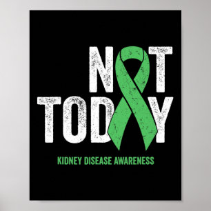 Heute Nierenerkrankung - Das Band "Green Awareness Poster