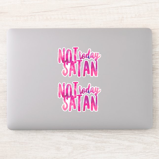 Heute noch nicht Satan (2) Vinyl Sticker (Computer)