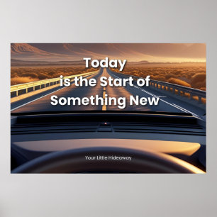 "Heute"Positives Zitat "Wandkunst & Poster" Poster