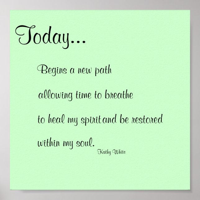 Heute Print Poster (Vorne)