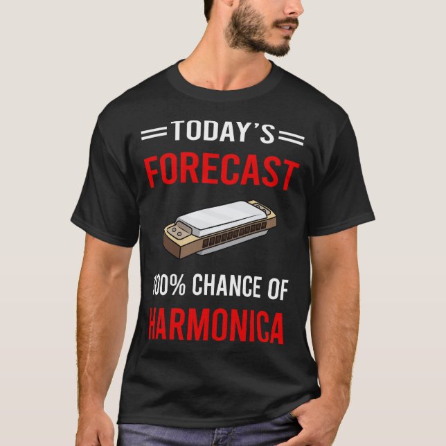 Heute prognostiziert Harmonica Mundorgan T-Shirt (Vorderseite)