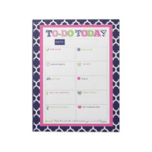 Heute tun - Preppy Prints & Patterns Notepad