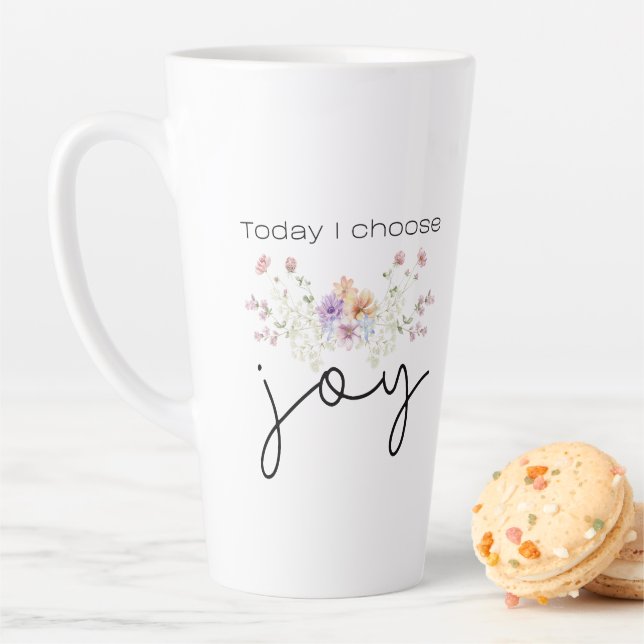 Heute wähle ich Joy Inspirational Wildblumen Milchtasse (Beispiel)